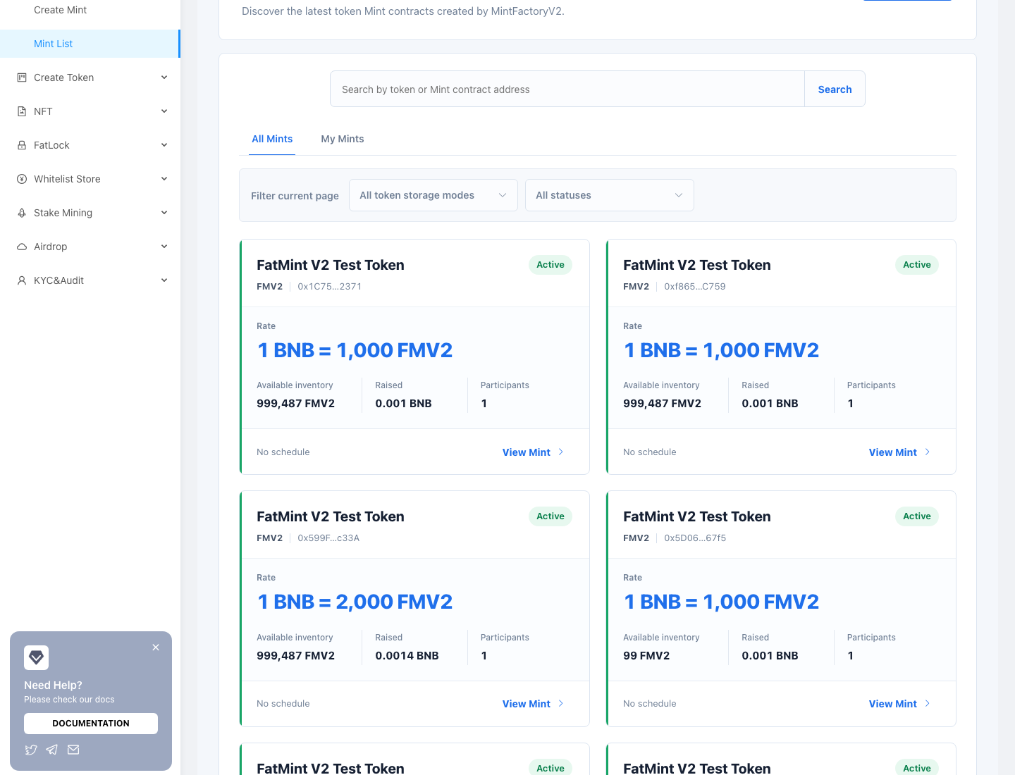 Mint 列表、搜索与筛选